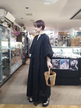 「アイテム（ワンピース/ドレス）」を使った、takamiさん（レディース・159cm）の夏コーディネート