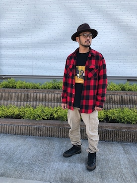 「H&M（エイチ・アンド・エム）のアイテム」を使った、遊音さん（メンズ・172cm）の秋コーディネート