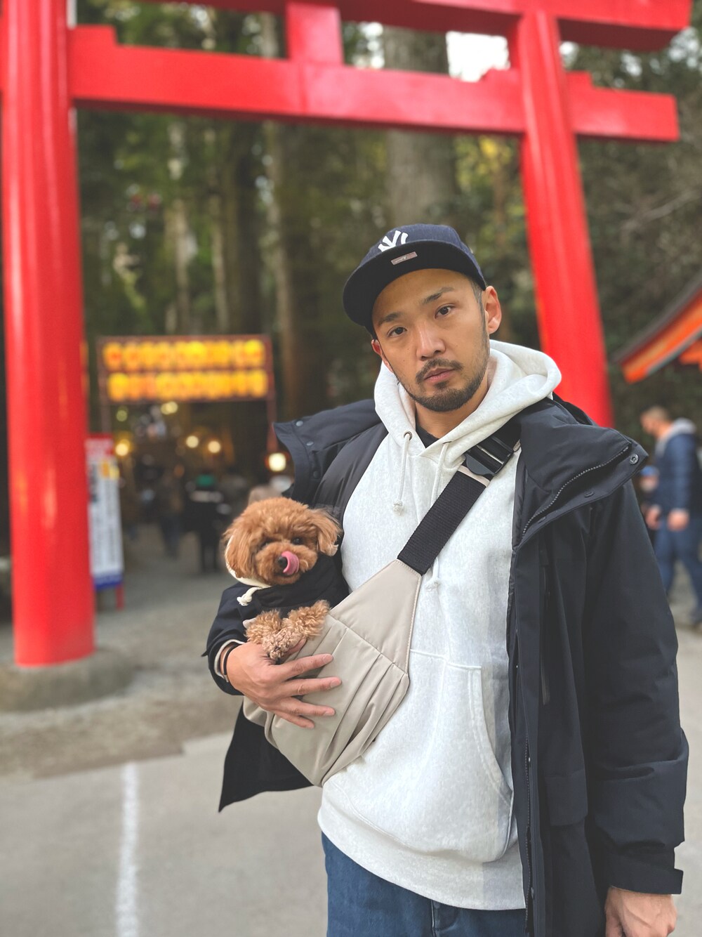 「休日コーデ、古着MIX、おしゃれさんと繋がりたい」｜「NEW ERAのニューエラ キャップ 59FIFTY MLB オーセンティックコレクション オンフィールド NEW ERA（キャップ、ブラック系）」を使った、遊音さん（メンズ・172cm）の冬コーディネートの1枚目の写真