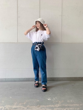 「ベンデイビス」｜「アイテム（帽子）」を使った、˙˚ʚErikaɞ˚˙さん（レディース・157cm）の夏コーディネート