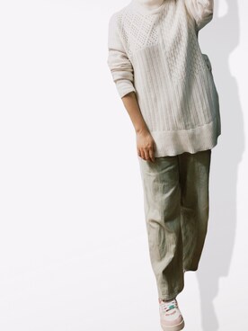 「休闲」｜「アイテム（チノパンツ）」を使った、Tsukasayukariさん（レディース・163cm）の秋コーディネート