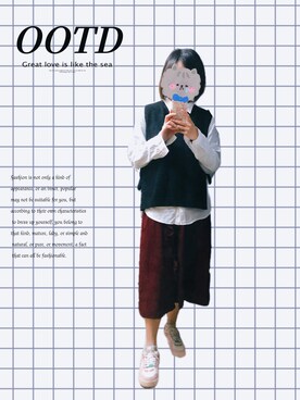 「基础款」｜Tsukasayukariさん（レディース・163cm）の冬コーディネート