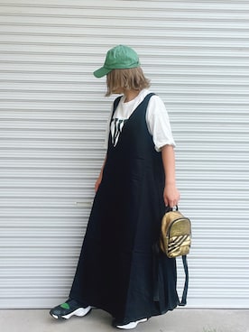 「MLI'A（エムリア）のアイテム（帽子）」を使った、♡、。・S♡、。・:*:・さん（レディース・159cm）の夏コーディネート