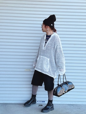 「アイテム（パーカー）」を使った、♡、。・S♡、。・:*:・さん（レディース・159cm）の秋コーディネート