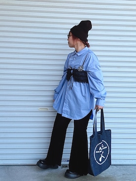 「アイテム（ブローチ/コサージュ）」を使った、♡、。・S♡、。・:*:・さん（レディース・159cm）の秋コーディネート