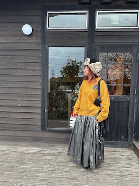 「アイテム（帽子）」を使った、♡、。・S♡、。・:*:・さん（レディース・159cm）の冬コーディネート