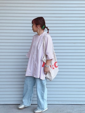 「アイテム（トートバッグ）」を使った、♡、。・S♡、。・:*:・さん（レディース・159cm）の秋コーディネート