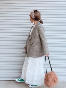 「GRL（グレイル）のアイテム（テーラードジャケット）」を使った、♡、。・S♡、。・:*:・さん（レディース・159cm）の冬コーディネート