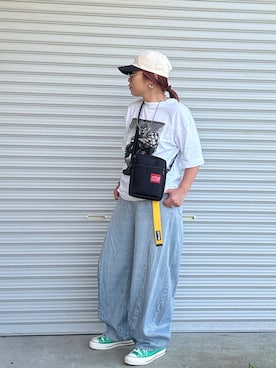 「CONVERSE（コンバース）のアイテム（シューズ）」を使った、♡、。・S♡、。・:*:・さん（レディース・159cm）の春コーディネート