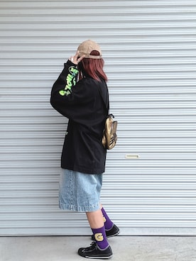「アイテム（レッグウェア）」を使った、♡、。・S♡、。・:*:・さん（レディース・159cm）の秋コーディネート