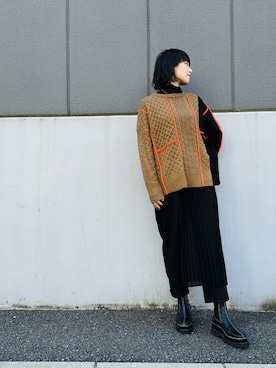 「OSMOSIS（オズモーシス）のアイテム」を使った、OSMOSIS大分 ORIEさん（レディース・170cm）の春コーディネート