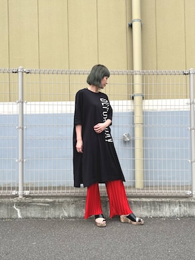 「OSMOSIS（オズモーシス）のアイテム」を使った、OSMOSIS大分 ORIEさん（レディース・170cm）の春コーディネート