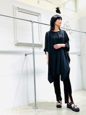 「OSMOSIS（オズモーシス）のアイテム」を使った、OSMOSIS大分 ORIEさん（レディース・170cm）の夏コーディネート