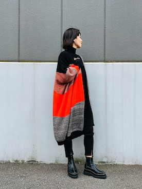 「OSMOSIS（オズモーシス）のアイテム」を使った、OSMOSIS大分 ORIEさん（レディース・170cm）の冬コーディネート