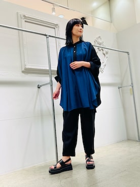 「OSMOSIS（オズモーシス）のアイテム」を使った、OSMOSIS大分 ORIEさん（レディース・170cm）の夏コーディネート