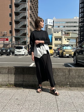 「OSMOSIS（オズモーシス）のアイテム」を使った、OSMOSIS大分 ORIEさん（レディース・170cm）の春コーディネート