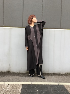 「アイテム（ワンピース/ドレス）」を使った、OSMOSIS大分 ORIEさん（レディース・170cm・40代）の冬コーディネート