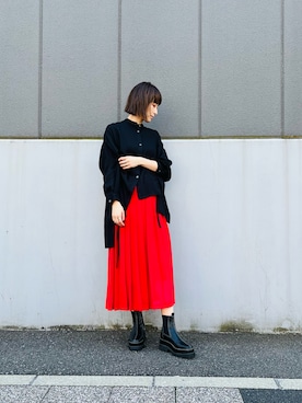 「OSMOSIS（オズモーシス）のアイテム」を使った、OSMOSIS大分 ORIEさん（レディース・170cm）の冬コーディネート
