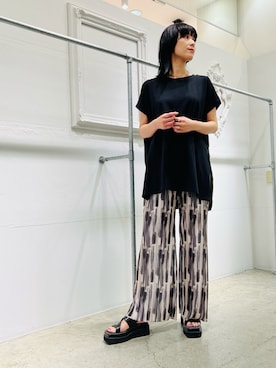 「OSMOSIS（オズモーシス）のアイテム」を使った、OSMOSIS大分 ORIEさん（レディース・170cm）の夏コーディネート