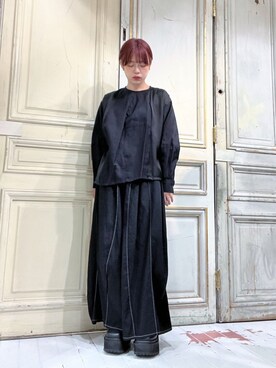 「gomme（ゴム）のアイテム（シューズ）」を使った、gommeさん（レディース・158cm）の秋コーディネート