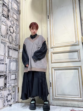 「gomme（ゴム）のアイテム」を使った、gommeさん（レディース・158cm）の秋コーディネート