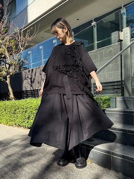 「gomme（ゴム）のアイテム」を使った、gommeさん（レディース・164cm）の冬コーディネート