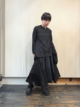 「gomme（ゴム）のアイテム（シューズ）」を使った、gommeさん（レディース・156cm）の秋コーディネート