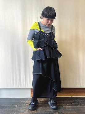 「gomme（ゴム）のアイテム」を使った、gommeさん（レディース・156cm）の冬コーディネート