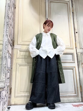 「gomme（ゴム）のアイテム」を使った、gommeさん（レディース・158cm）の秋コーディネート