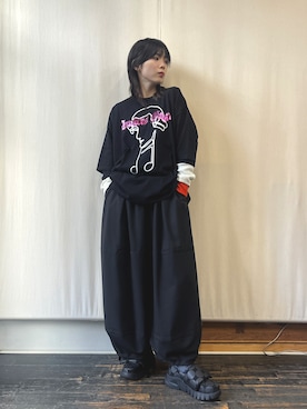 「gomme（ゴム）のアイテム」を使った、gommeさん（レディース・164cm）の秋コーディネート