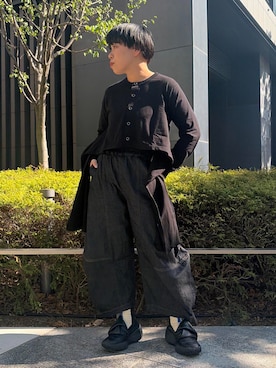 「gomme（ゴム）のgommeロゴソックス（ソックス/靴下、ホワイト系）」を使った、gommeさん（レディース・170cm）の春コーディネート
