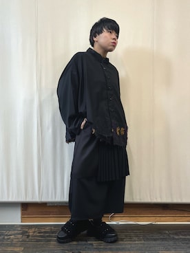 「プリーツパンツ」｜gommeさん（レディース・156cm）の秋コーディネート