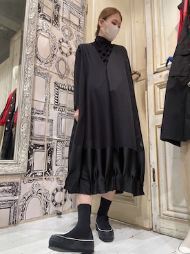 「gomme（ゴム）のアイテム（ワンピース/ドレス）」を使った、gommeさん（レディース・161cm）の秋コーディネート