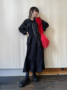 「gomme（ゴム）のアイテム（ワンピース/ドレス）」を使った、gommeさん（レディース・164cm）の冬コーディネート