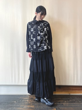 「gomme（ゴム）のアイテム」を使った、gommeさん（レディース・164cm）の冬コーディネート