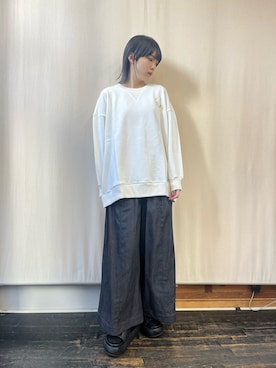 「gomme（ゴム）のアイテム（パンツ）」を使った、gommeさん（レディース・164cm）の冬コーディネート