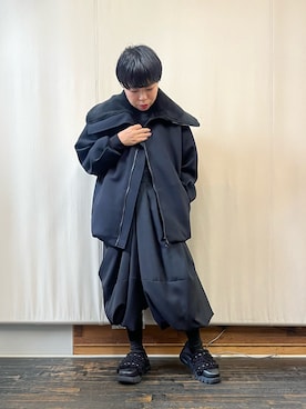 「gomme（ゴム）のアイテム（ワンピース/ドレス）」を使った、gommeさん（レディース・156cm）の秋コーディネート