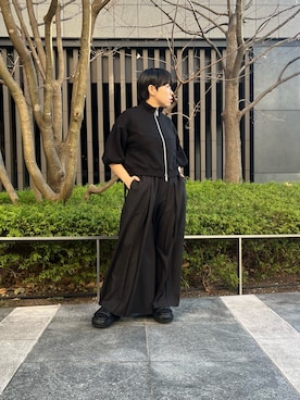 「gomme（ゴム）のアイテム（パンツ）」を使った、gommeさん（レディース・156cm）の冬コーディネート