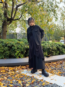 「ロングカーディガン」｜gommeさん（レディース・164cm）の冬コーディネート