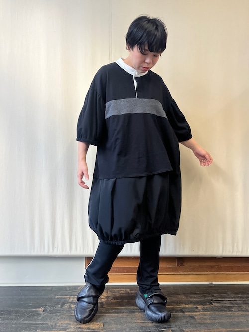 gomme（ゴム） tシャツ 半袖 ポロカットワンピース レディース メンズ