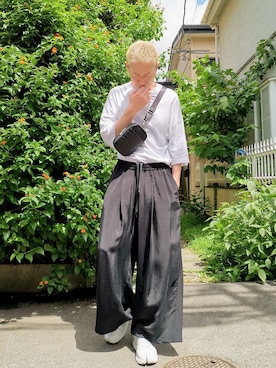 「URU（ウル）のアイテム（パンツ）」を使った、MKさん（メンズ・175cm）の夏コーディネート