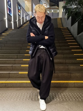 「EMMETI（エンメティ）のアイテム」を使った、MKさん（メンズ・175cm）の秋コーディネート