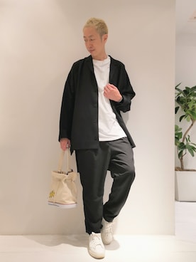 「ROBES&CONFECTIONS（ローブスコンフェクションズ）のアイテム（ジャケット/アウター）」を使った、MKさん（メンズ・175cm）の夏コーディネート