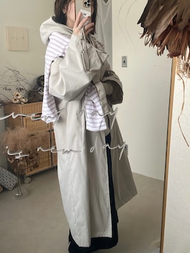 「reca（レカ）のアイテム（トレンチコート）」を使った、osumiさん（レディース・164cm）の冬コーディネート