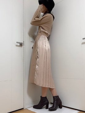 「ketty（ケティ）のアイテム（ワンピース）」を使った、たまんさん（レディース・168cm）の冬コーディネート