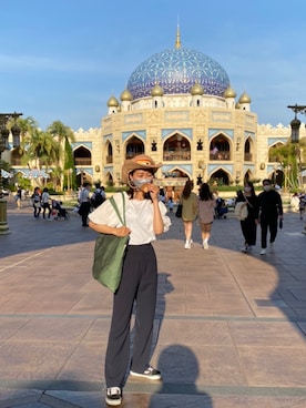 「BAUM（バウム）のアイテム（バッグ）」を使った、meppiさん（レディース・167cm）の春コーディネート