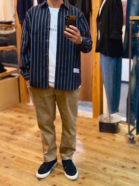 「アメカジスタイル」｜「アイテム（財布/小物）」を使った、USboarder matsushitaさん（メンズ・172cm）の秋コーディネート