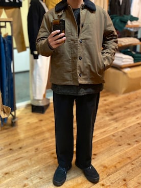 「ミリタリーコーデ」｜「アイテム（財布/小物）」を使った、USboarder matsushitaさん（メンズ・172cm）の冬コーディネート