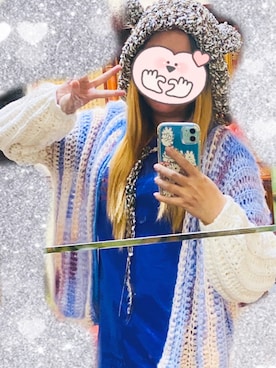 「アイテム（帽子）」を使った、Leighさん（レディース・164cm）の冬コーディネート