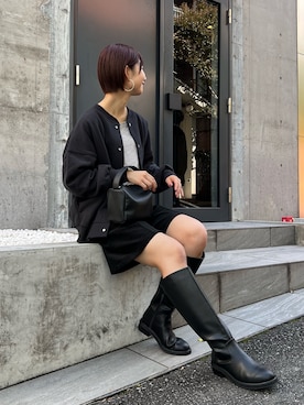 「ロングブーツ」｜yumiさん（レディース・165cm）の秋コーディネート